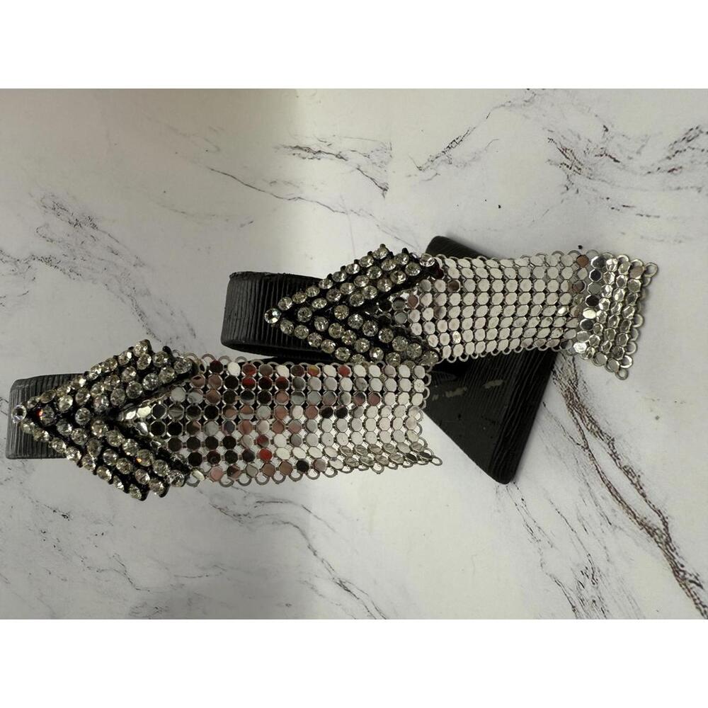 Disco Diva Vintage R. Serbin Runway Rhinestone Mesh Earrings